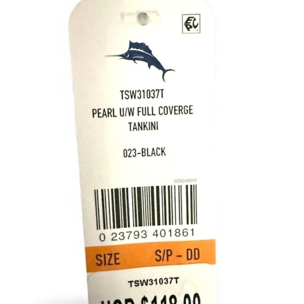 Tommy Bahama Womens Black Halter Pearl Underwired Tankini Swim Top Sz S New - Picture 4 of 12